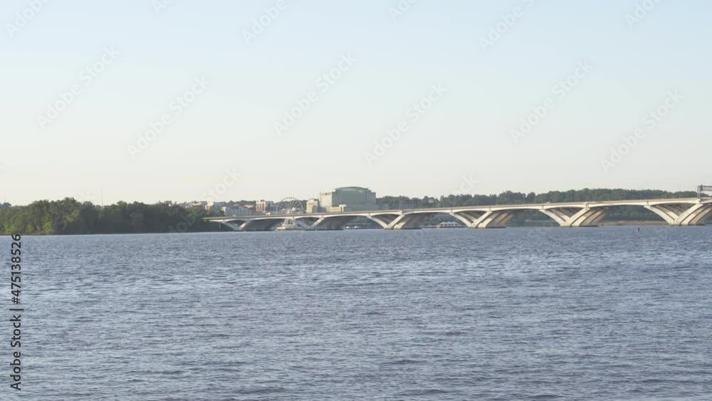 The 4k video of the view from the Alexandria Va waterfront during a summer morning.