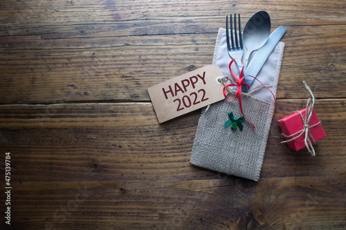 Happy new year meal background