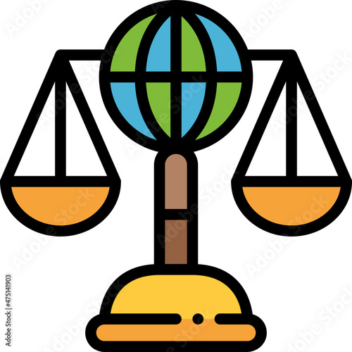 law filled outline icon