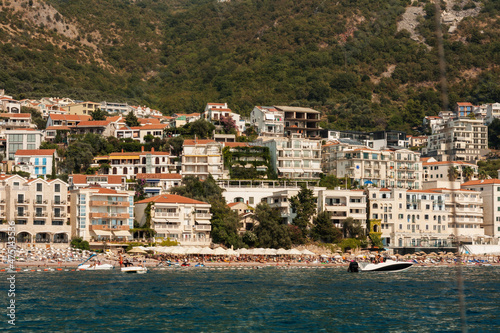 Beautiful landscape, sea view to the Adriatic coast near Budva, Montenegro, Europe © Inna