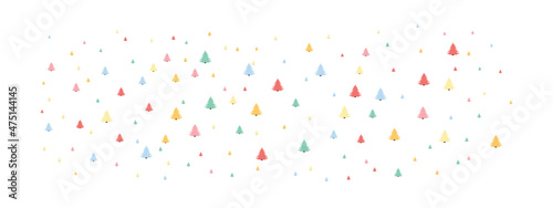 Set of fir tree. Simple flat christmas decorating. vector illustration.