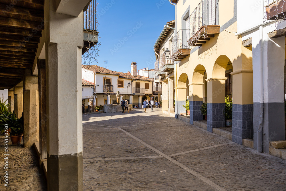 streets of the historic center of the town of Guadalupe, pilgrimage center to see the Virgin of Guadalupe, Caceres streets of the historic center of the town of Guadalupe, pilgrimage center to see the Virgin of Guadalupe, Caceres