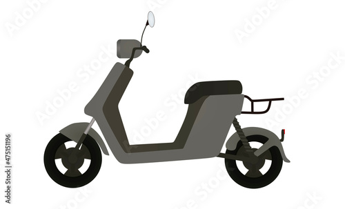 Grey motorbike isolated. vector illustration