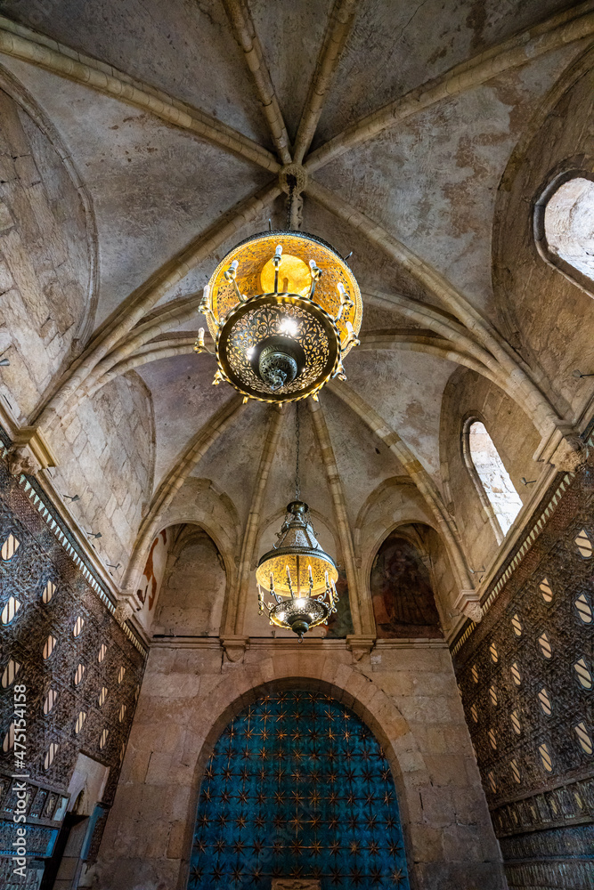 Inside the mudejar Capilla San Bartolome chapel in Cordoba, Andalusia, Spain