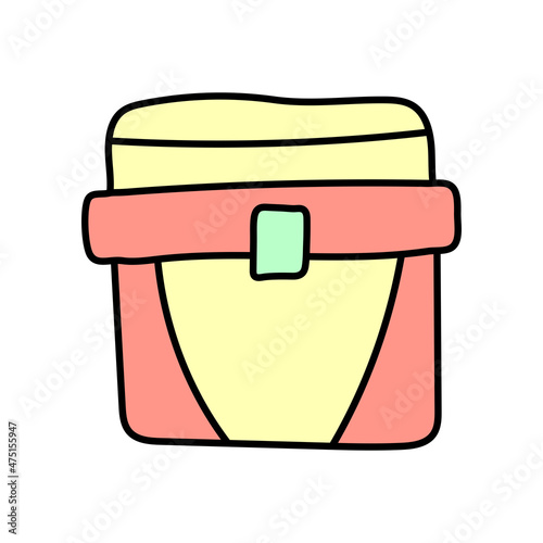 Vector grain biblical magi with gifts hand drawn doodle style, isolated on white background.