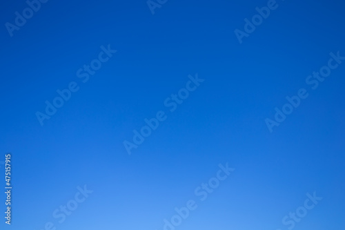 Vibrant Blue Sky without Clouds in a Sunny Day.