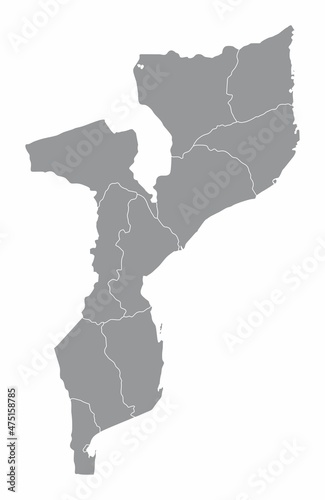 Mozambique administrative map
