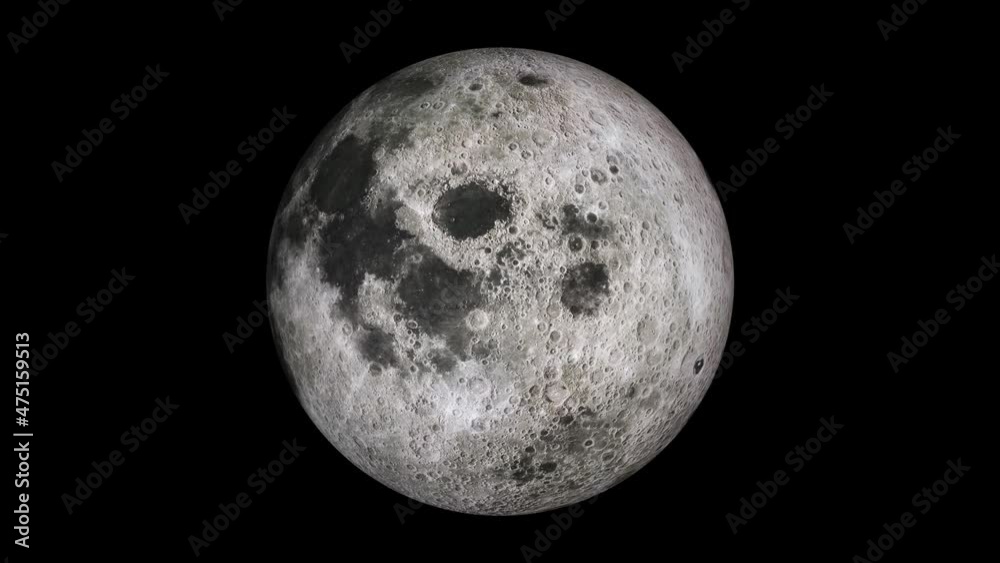 3d realistic rotated moon 3d realistic rotated moon