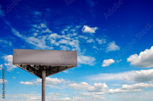blank billboard and blue sky, with copy space