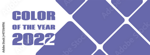 Abstract long banner vector template. Very peri color of the year. Geometric creative background