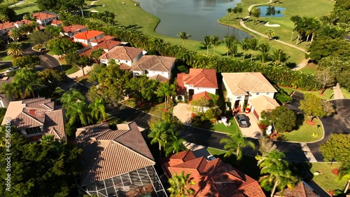 Doral Estates 4k aerial video photo