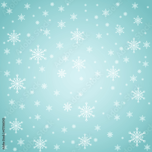 Blue Christmas snowflakes background. Vector