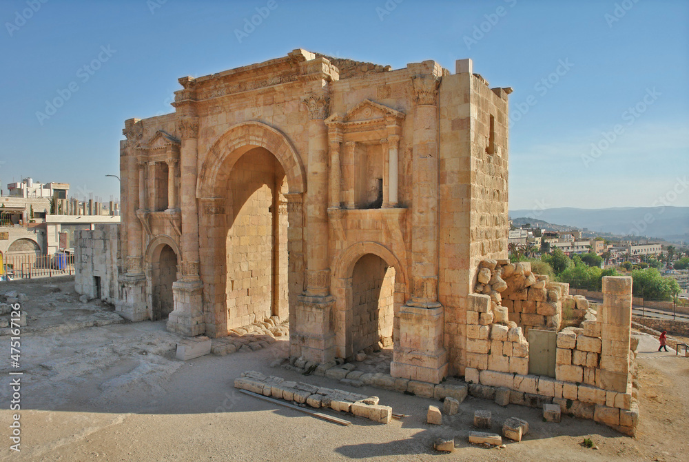 The Arch of Hadrian In Jerash, Jordan