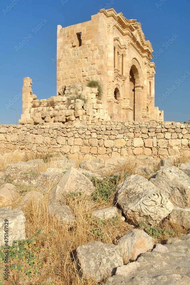 The Arch of Hadrian In Jerash, Jordan