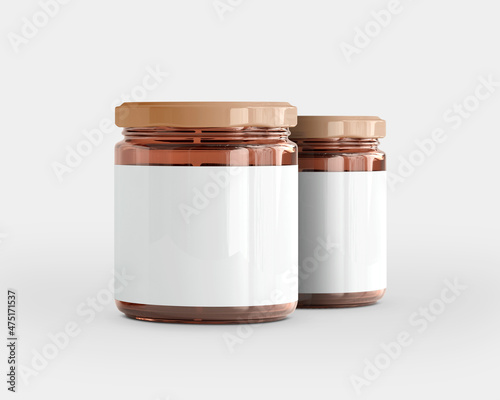 Peanut / Almond / Nut Butter Jar Mock-Up with empty white label