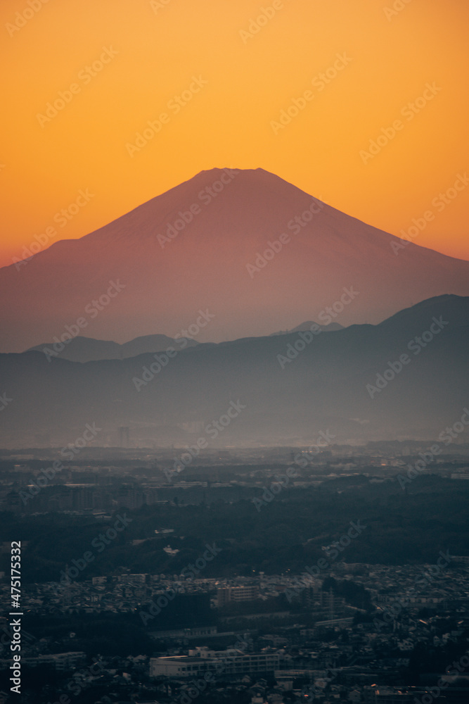sunset mount fuji 