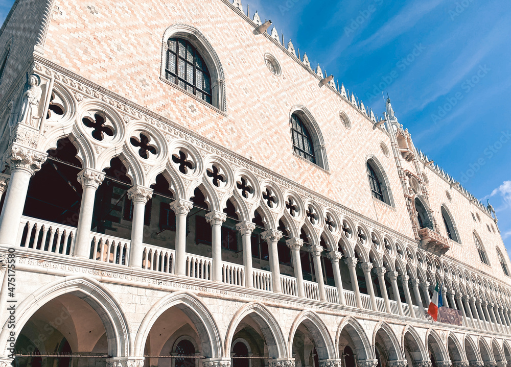 Venice Cityscape , The Doge's Palace building - Venice Italy