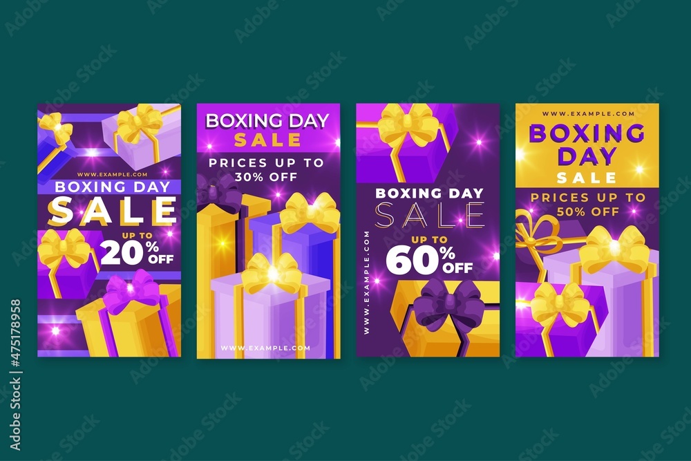 boxing day sale banner collection vector design illustration boxing day sale banner collection vector design illustration