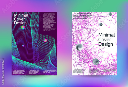 Set of modern abstract musical backgrounds. Sound flyer for creating a fashionable cover, banner, poster, booklet.