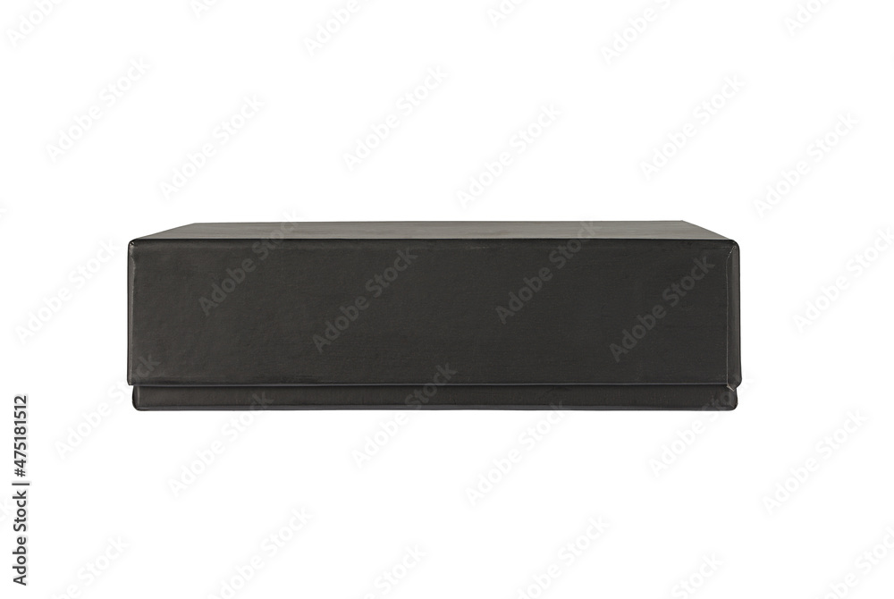 dark cardboard box with closed lid isolated on white background dark cardboard box with closed lid isolated on white background