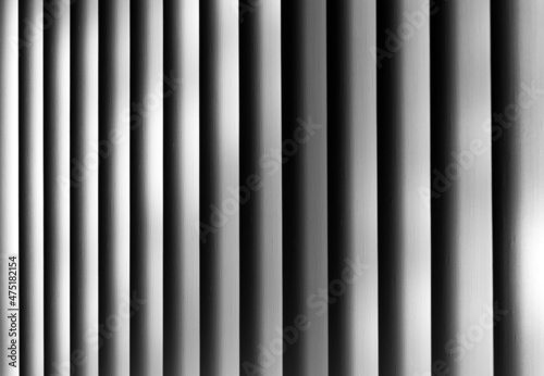 Black and white abstract of big vertical window blinds. 