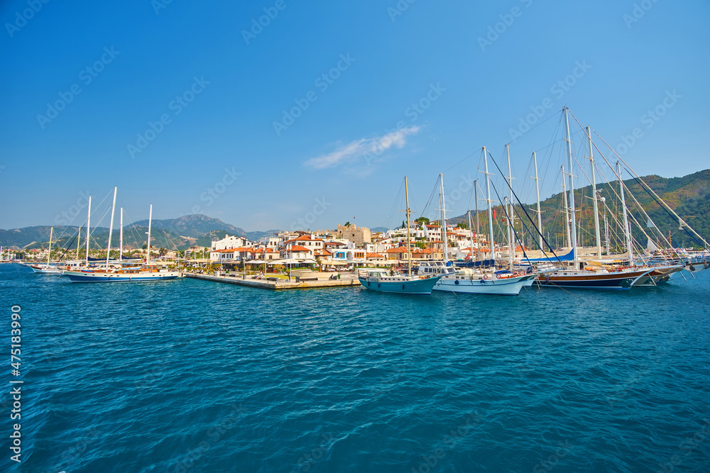 Marmaris Marina view in Turkey