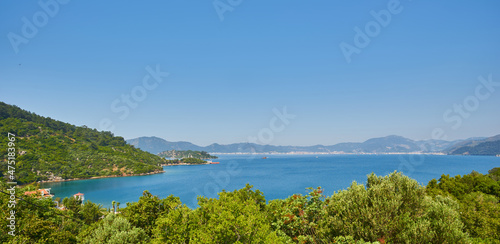 Rocky mountain Islands in the Bay of Marmaris. Seascape © Ryzhkov Oleksandr