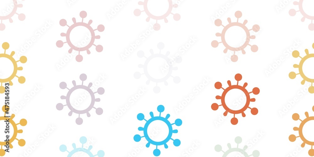 Light Blue, Yellow vector texture with disease symbols.