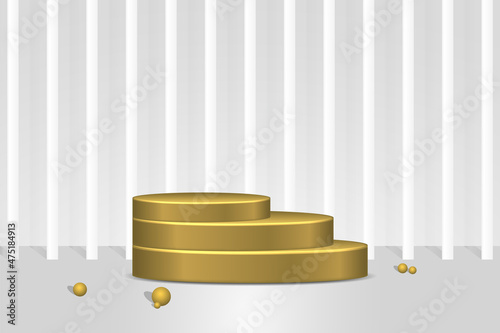 Elegant podium with golden touch