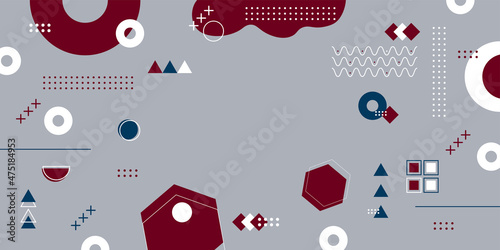 Gray background with multiple objects