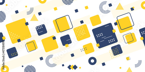 Geometric Background with Green and Blue touch