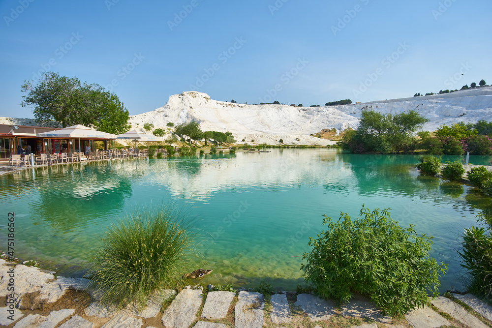 The small lake in Pamukkale