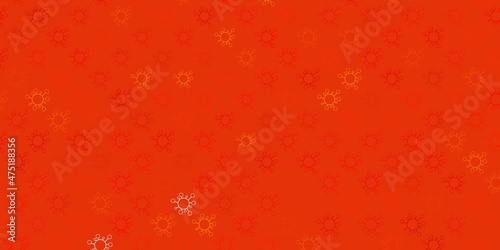 Light orange vector texture with disease symbols.