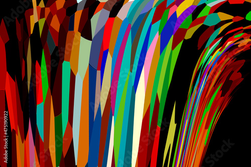 FUNKY GROOVES MULTICOLOURED ABSTRACT PATTERN 