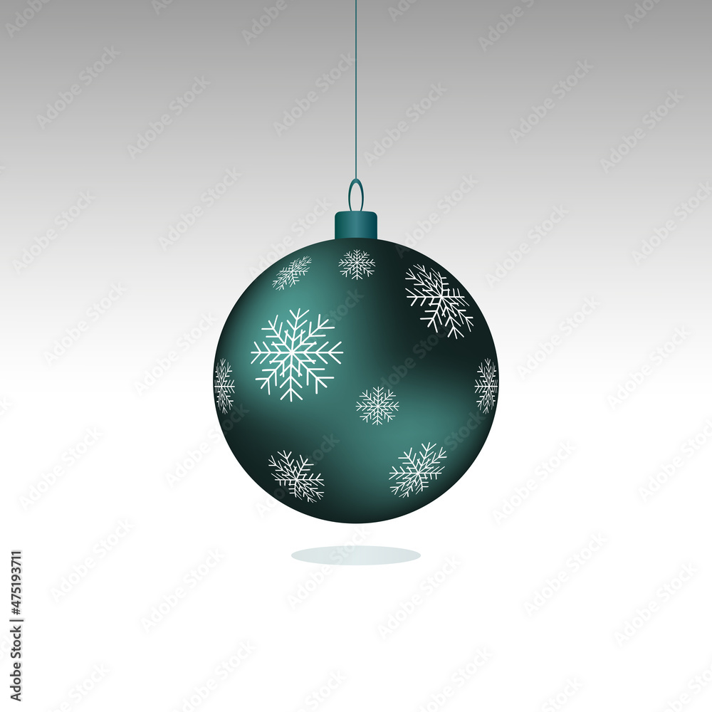 Christmas decoration, ball with shadow Christmas decoration, ball with shadow