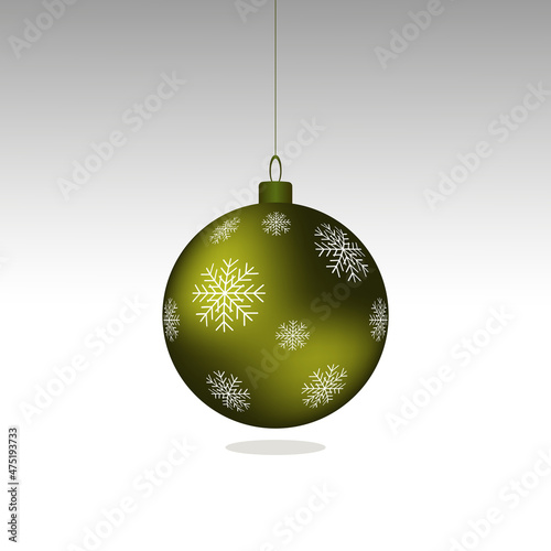 Christmas ball with snowflake,vector illustration