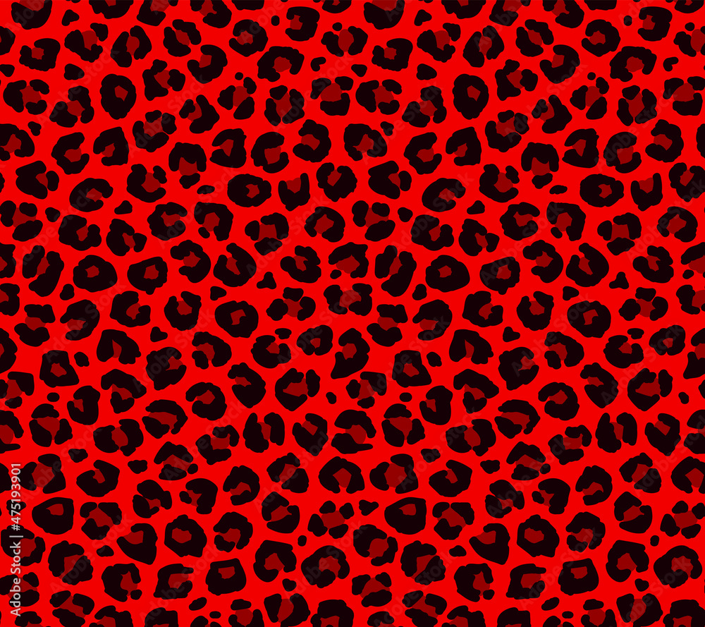 Seamless red jaguar fur pattern Seamless red jaguar fur pattern
