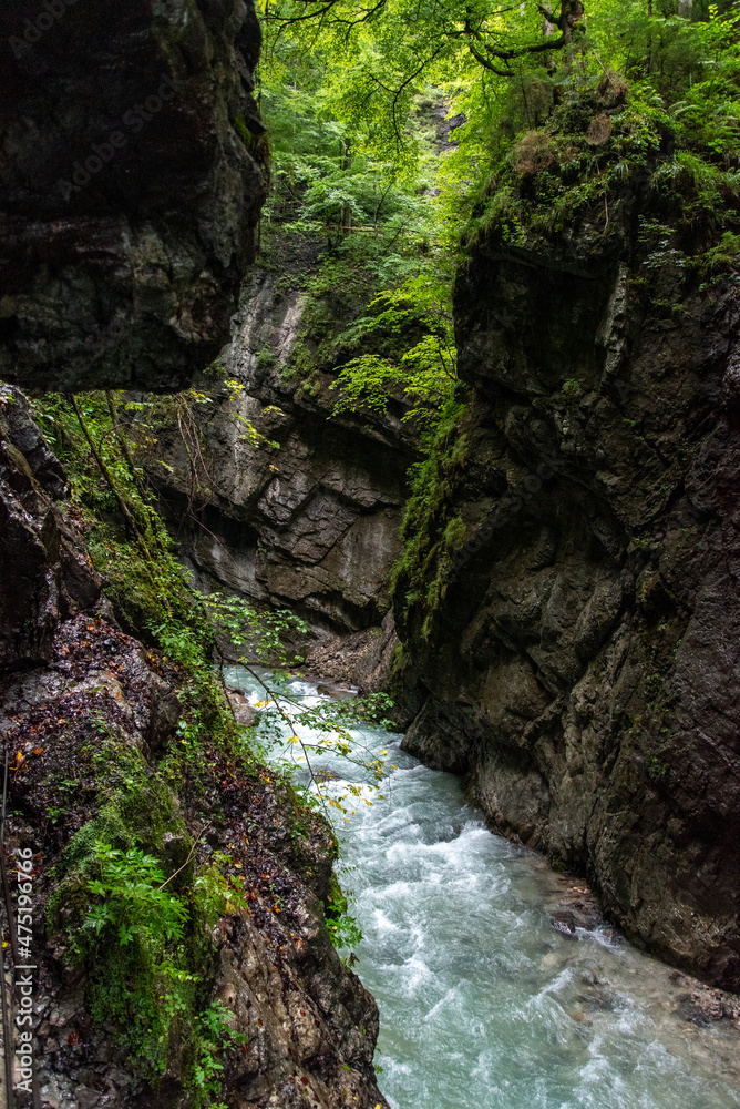Scenic Partnach gorge near Garmisch-Partenkirchen in the Bavarian alps Scenic Partnach gorge near Garmisch-Partenkirchen in the Bavarian alps