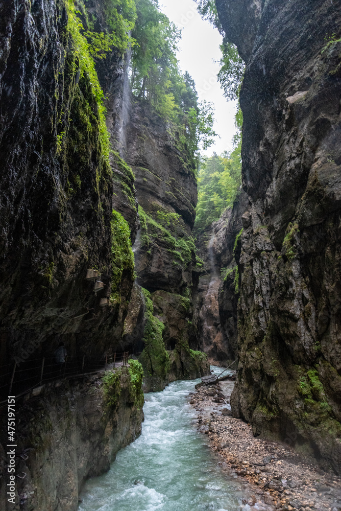Scenic Partnach gorge near Garmisch-Partenkirchen in the Bavarian alps Scenic Partnach gorge near Garmisch-Partenkirchen in the Bavarian alps