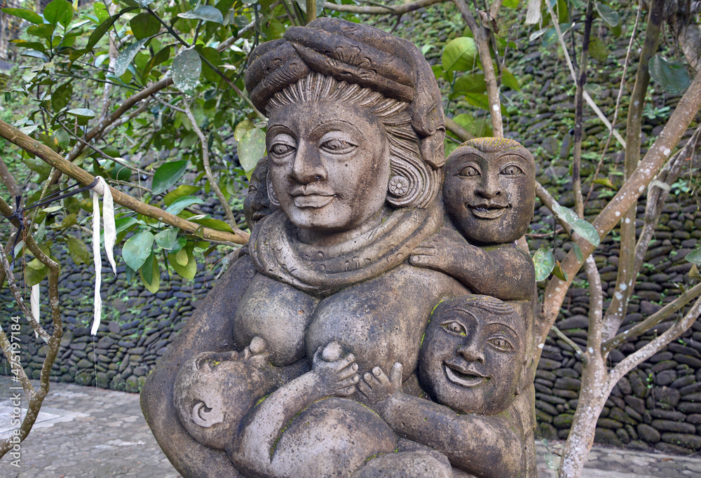 Hinduistische Gottheit, Statue auf der Insel Bali, Indonesien