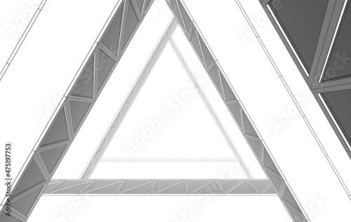 abstract architecture background digital 3d illustration