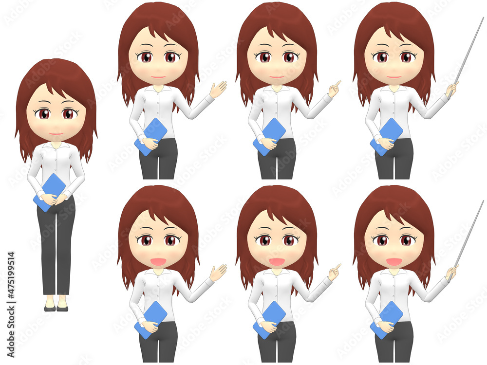 [Presentation B] Woman shirts wavy hair front