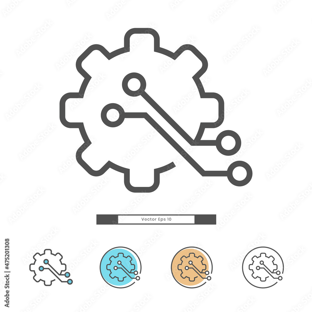 manufacturing engineering flat icon for application or website