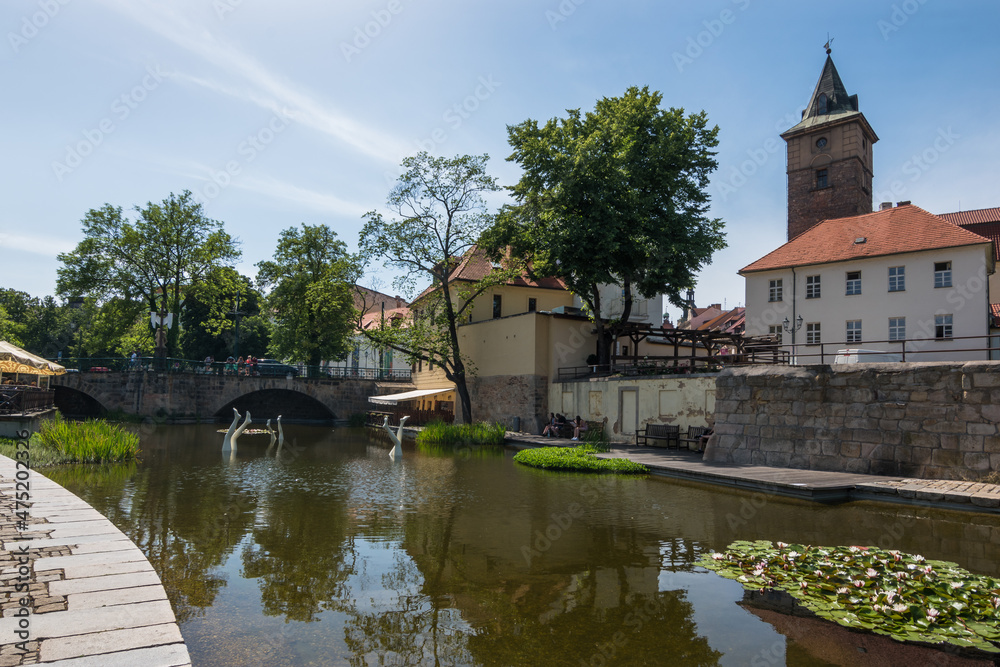 Plzen, Czech Republic, June 2019 - view of Jezírko, a beautiful local park 