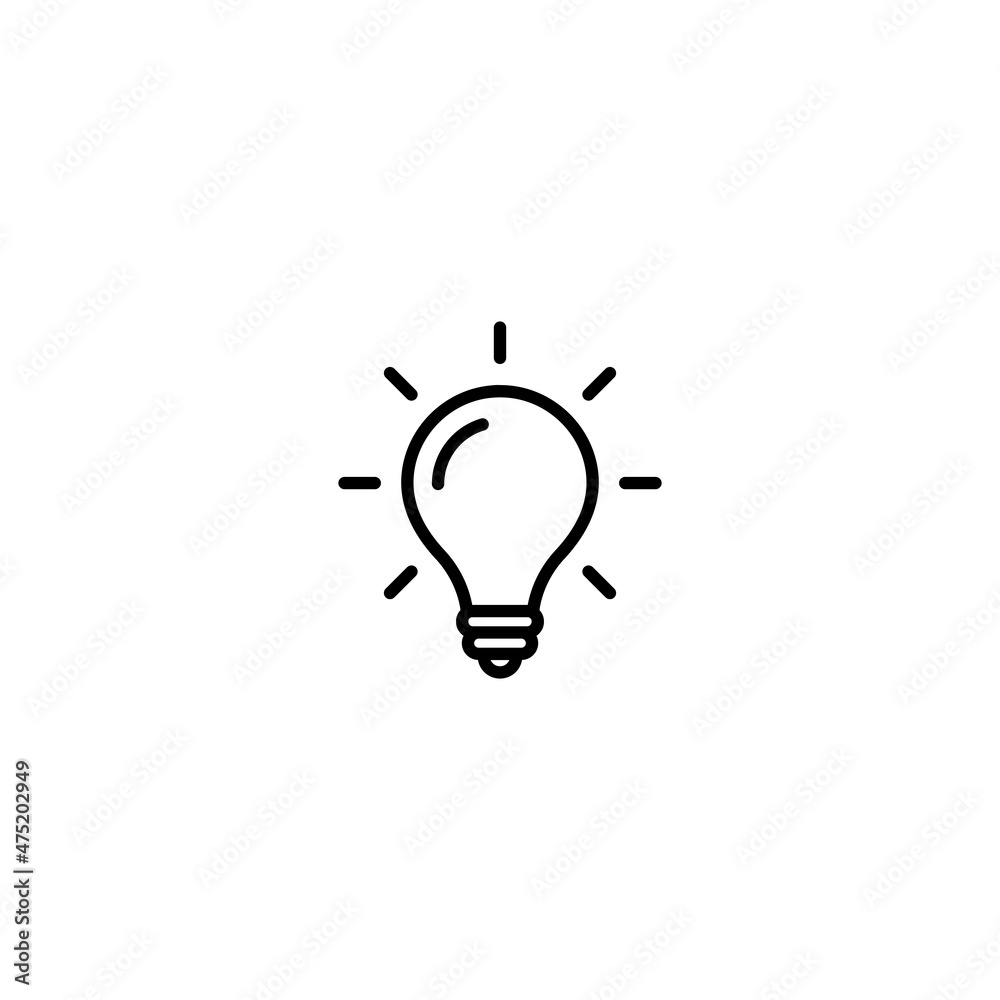 Light bulb icon, Light bulb sign vector Light bulb icon, Light bulb sign vector