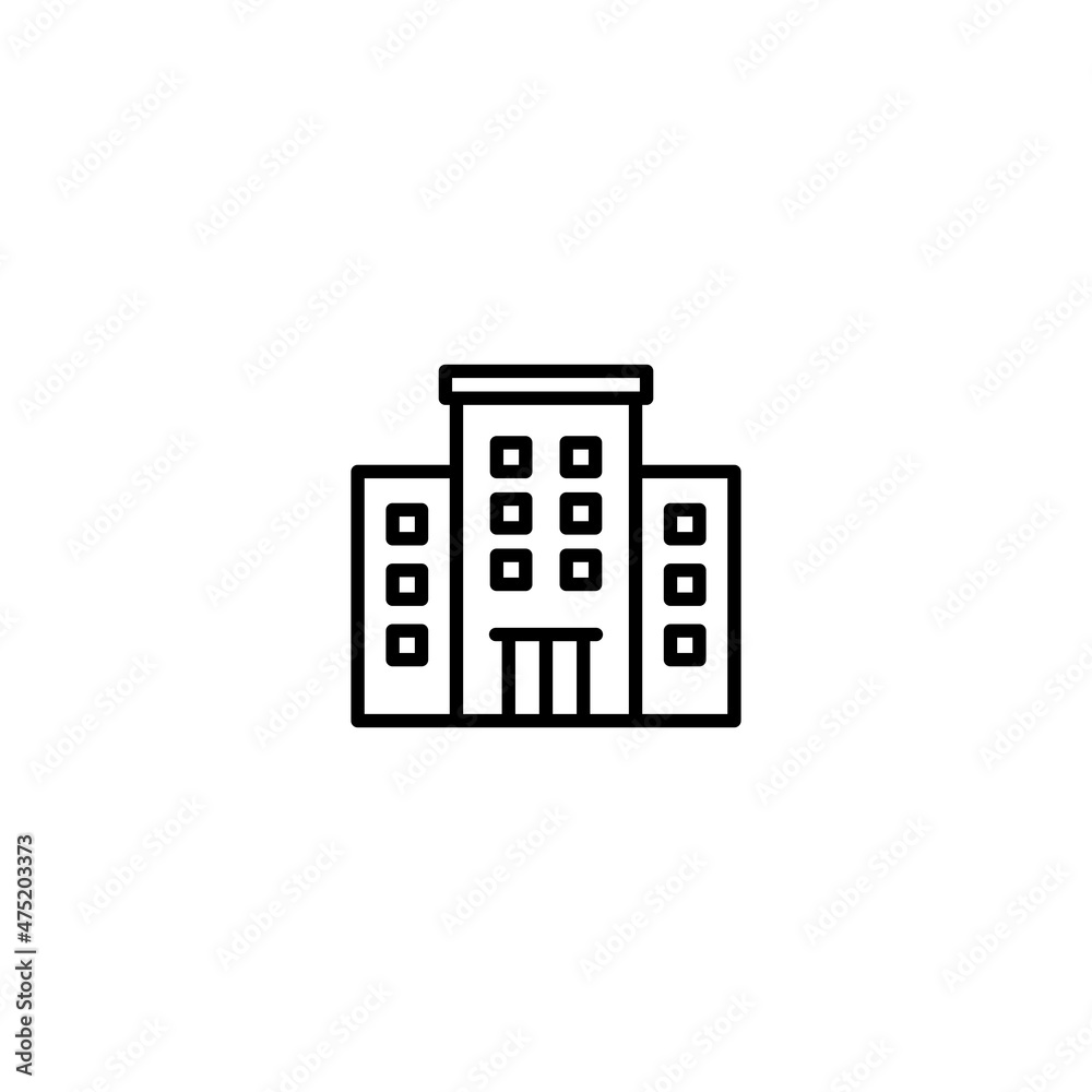 Hotel building icon vector for web Hotel building icon vector for web