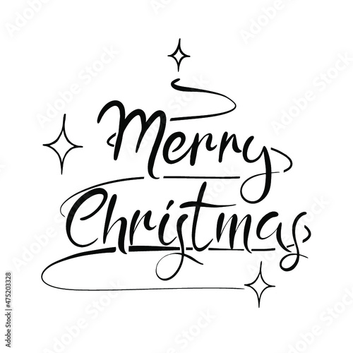 lettering illustration marry christmas