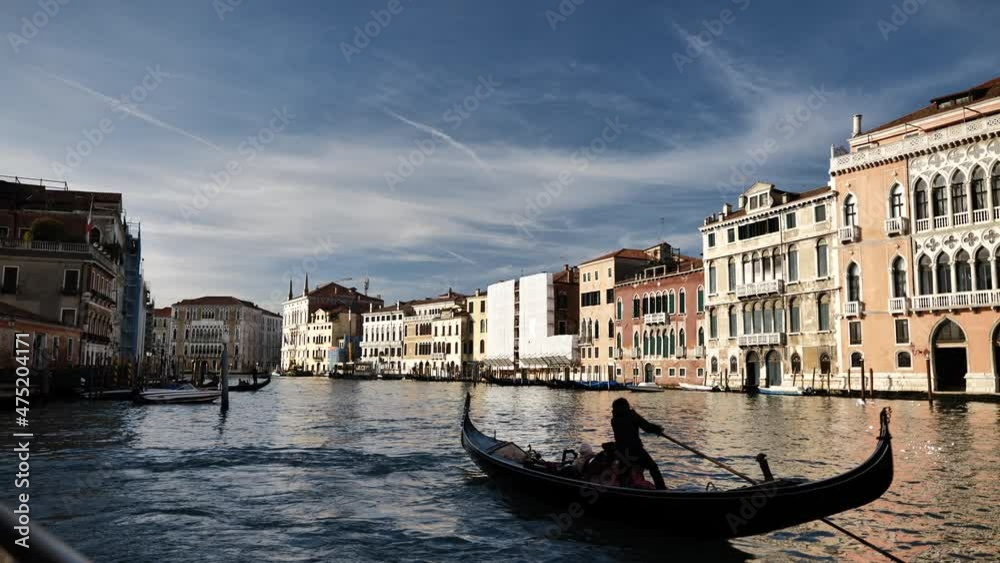 Venice, Italy - Public transport in the Venice lagoon, Boat tour through the canals and historic monuments of the lagoon city Venice, Italy - Public transport in the Venice lagoon, Boat tour through the canals and historic monuments of the lagoon city