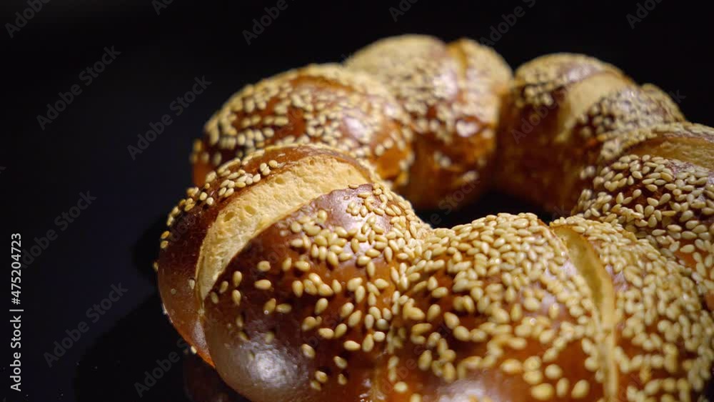 Lye rolls with sesame seeds - food photography Lye rolls with sesame seeds - food photography