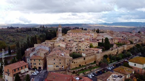 Village of San Quirico D Orcia in Tuscany Italy - travel photography photo